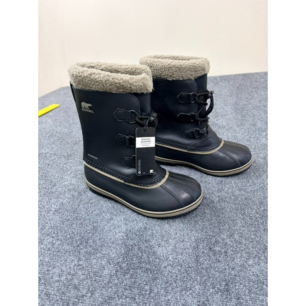 NWT Sorel Womens Yoot Pac Waterproof Boots Black Winter Sherpa Lined Snow Size 6